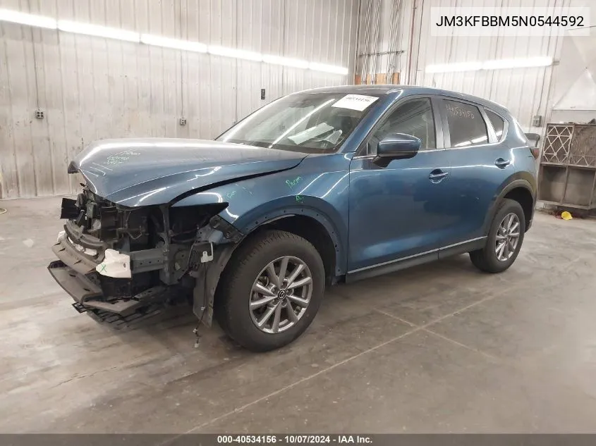 2022 Mazda Cx-5 2.5 S Select VIN: JM3KFBBM5N0544592 Lot: 40534156