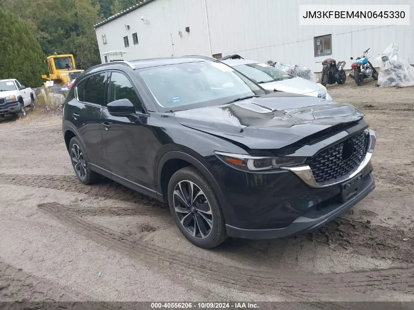 2022 Mazda Cx-5 2.5 S Premium Plus VIN: JM3KFBEM4N0645330 Lot: 40556206