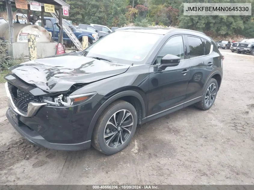 2022 Mazda Cx-5 2.5 S Premium Plus VIN: JM3KFBEM4N0645330 Lot: 40556206