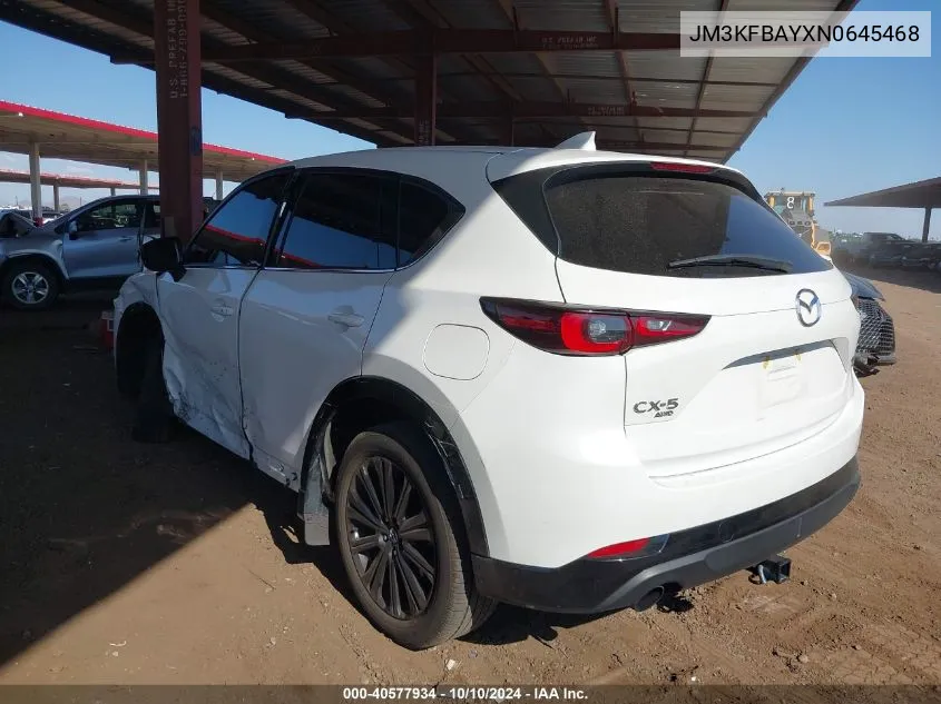 2022 Mazda Cx-5 2.5 Turbo VIN: JM3KFBAYXN0645468 Lot: 40577934