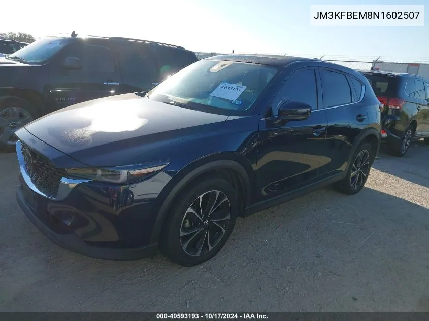 2022 Mazda Cx-5 2.5 S Premium Plus VIN: JM3KFBEM8N1602507 Lot: 40593193