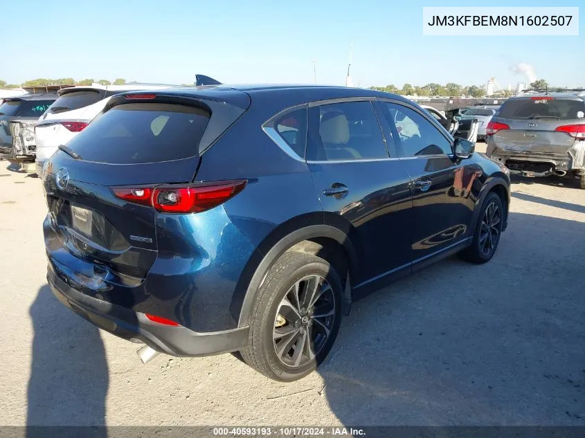 2022 Mazda Cx-5 2.5 S Premium Plus VIN: JM3KFBEM8N1602507 Lot: 40593193