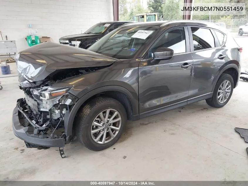 2022 Mazda Cx-5 2.5 S Preferred VIN: JM3KFBCM7N0551459 Lot: 40597947