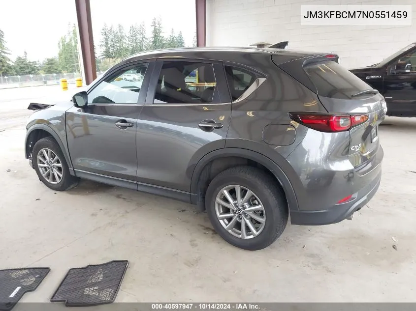 2022 Mazda Cx-5 2.5 S Preferred VIN: JM3KFBCM7N0551459 Lot: 40597947