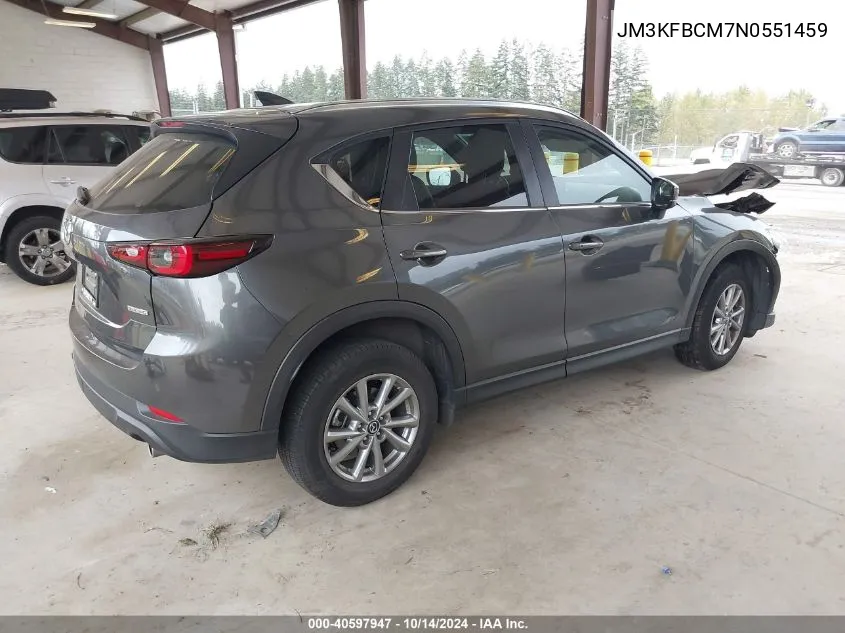 2022 Mazda Cx-5 2.5 S Preferred VIN: JM3KFBCM7N0551459 Lot: 40597947