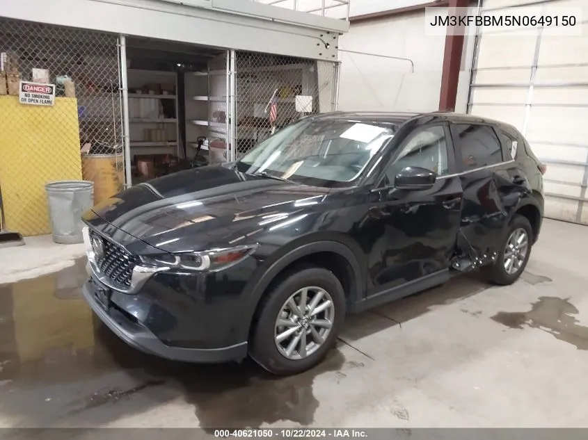 2022 Mazda Cx-5 2.5 S Select VIN: JM3KFBBM5N0649150 Lot: 40621050