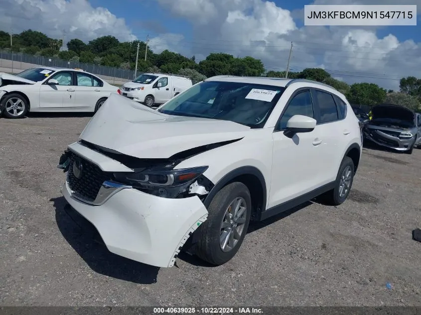 2022 Mazda Cx-5 2.5 S Preferred VIN: JM3KFBCM9N1547715 Lot: 40639025