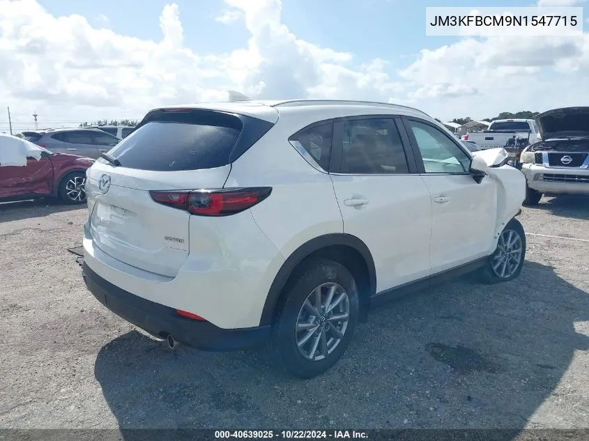 2022 Mazda Cx-5 2.5 S Preferred VIN: JM3KFBCM9N1547715 Lot: 40639025