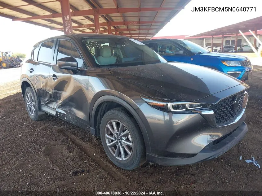 2022 Mazda Cx-5 2.5 S Preferred VIN: JM3KFBCM5N0640771 Lot: 40678038