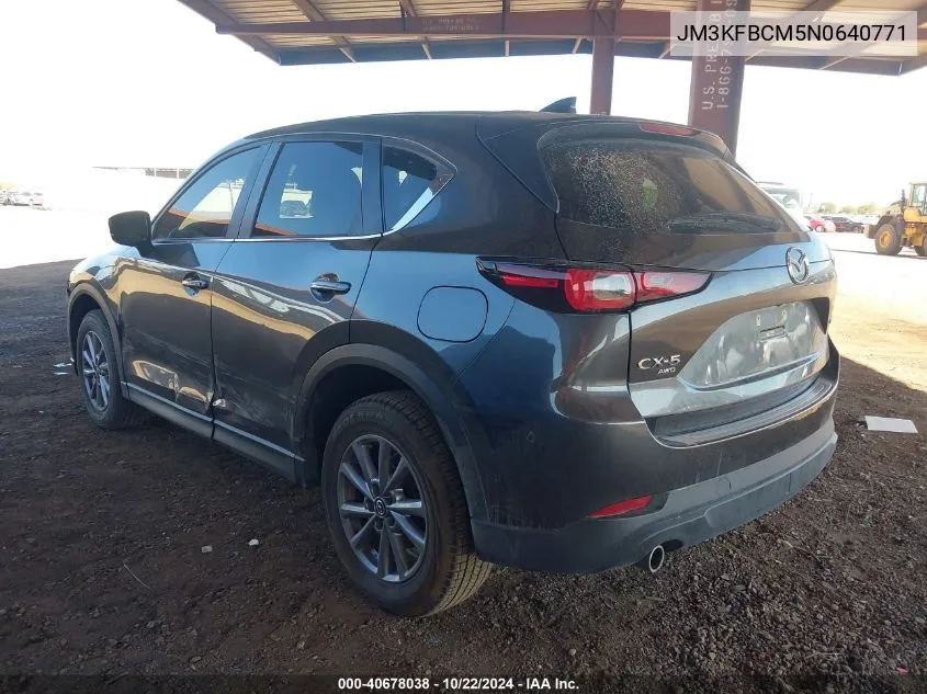 2022 Mazda Cx-5 2.5 S Preferred VIN: JM3KFBCM5N0640771 Lot: 40678038