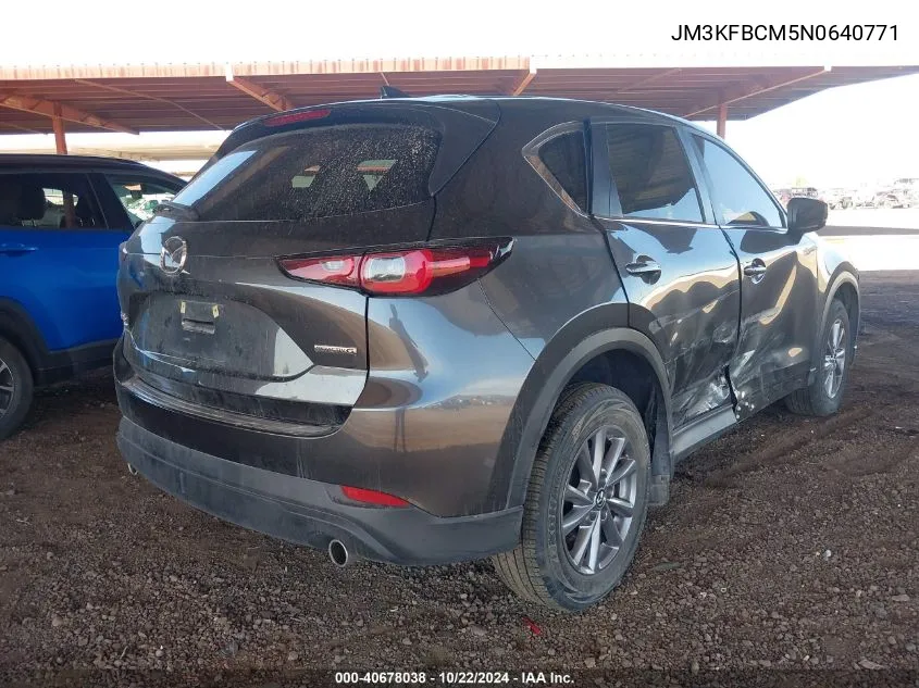 2022 Mazda Cx-5 2.5 S Preferred VIN: JM3KFBCM5N0640771 Lot: 40678038