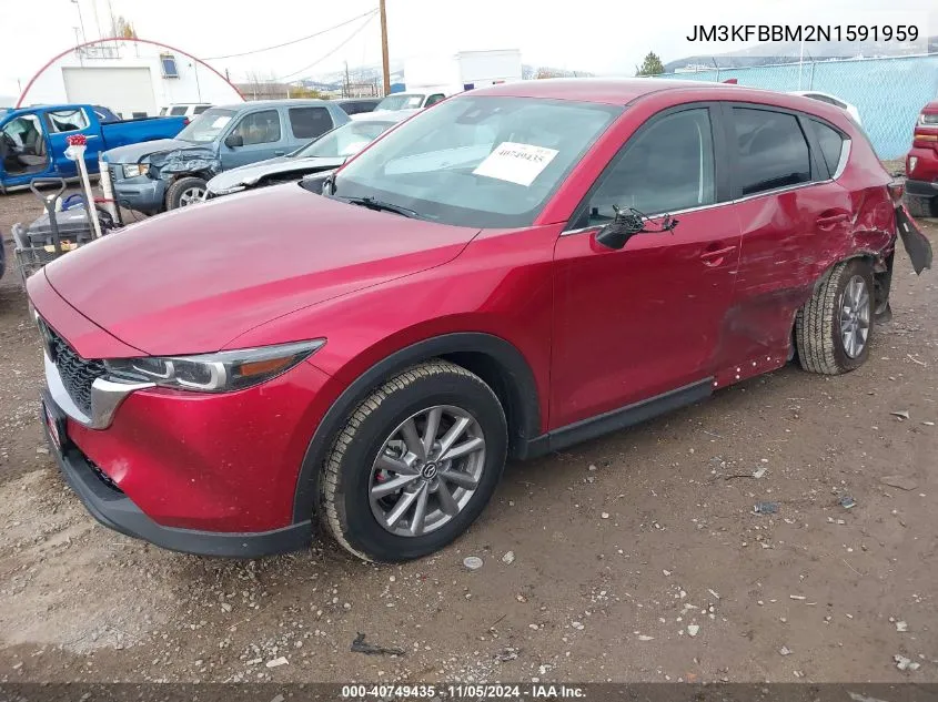 2022 Mazda Cx-5 2.5 S Select VIN: JM3KFBBM2N1591959 Lot: 40749435