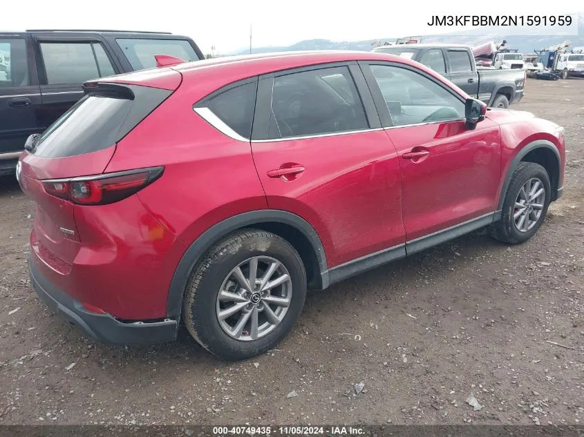 2022 Mazda Cx-5 2.5 S Select VIN: JM3KFBBM2N1591959 Lot: 40749435