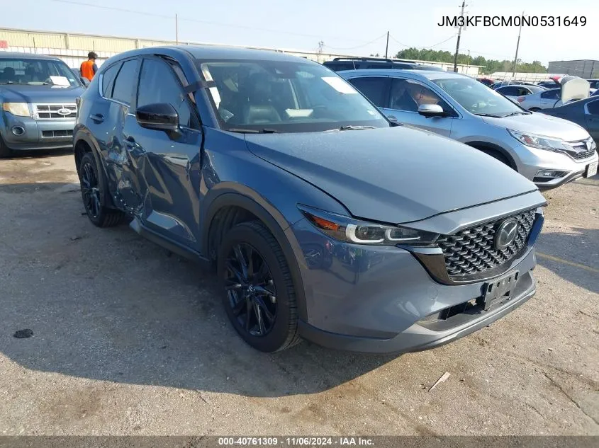 2022 Mazda Cx-5 2.5 S Carbon Edition VIN: JM3KFBCM0N0531649 Lot: 40761309