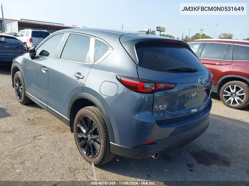 2022 Mazda Cx-5 2.5 S Carbon Edition VIN: JM3KFBCM0N0531649 Lot: 40761309