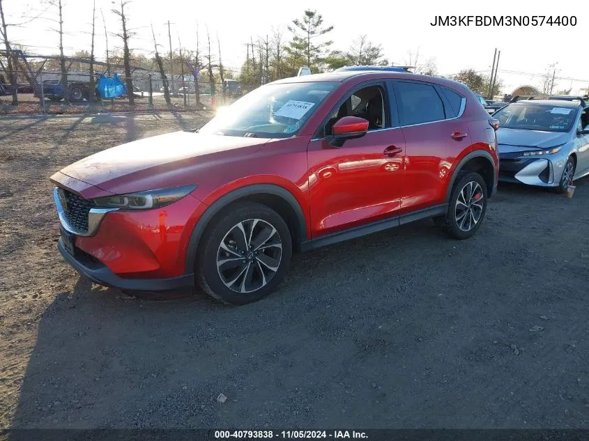 2022 Mazda Cx-5 2.5 S Premium VIN: JM3KFBDM3N0574400 Lot: 40793838