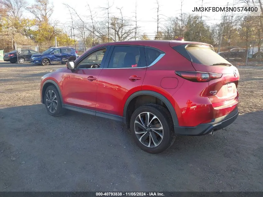 2022 Mazda Cx-5 2.5 S Premium VIN: JM3KFBDM3N0574400 Lot: 40793838