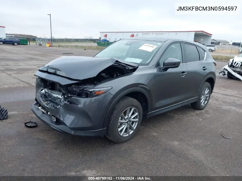 2022 Mazda Cx-5 2.5 S Preferred VIN: JM3KFBCM3N0594597 Lot: 40799182