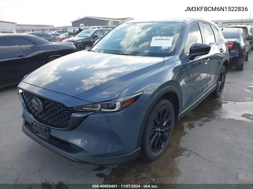 2022 Mazda Cx-5 2.5 S Carbon Edition VIN: JM3KFBCM6N1522836 Lot: 40800401