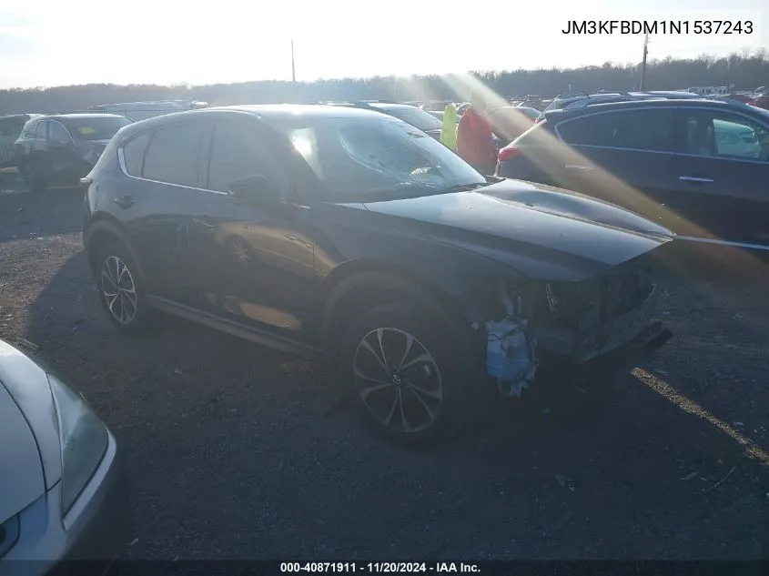 2022 Mazda Cx-5 2.5 S Premium VIN: JM3KFBDM1N1537243 Lot: 40871911