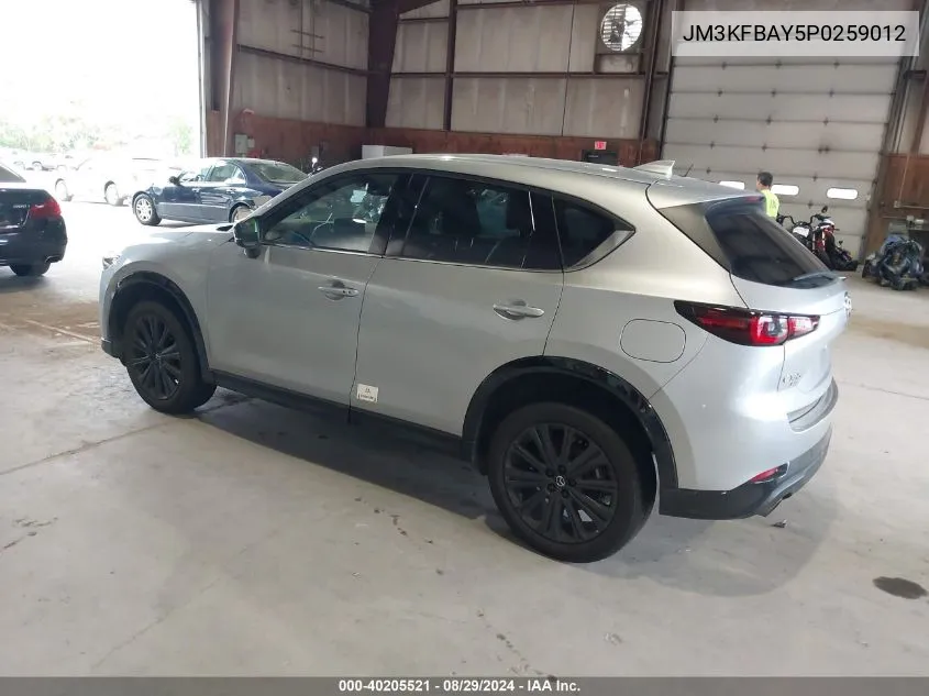 2023 Mazda Cx-5 2.5 Turbo VIN: JM3KFBAY5P0259012 Lot: 40205521