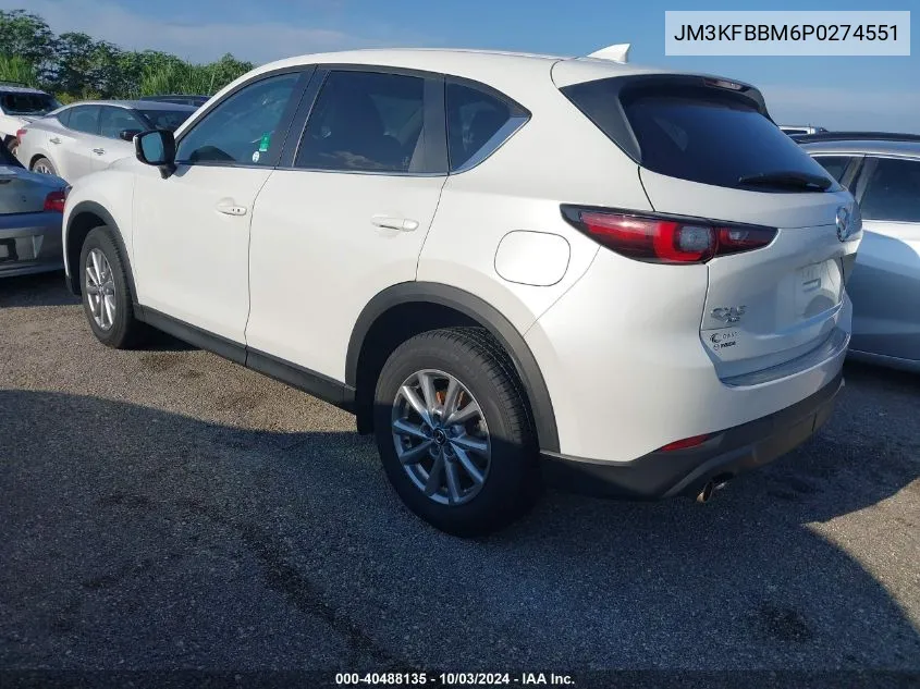 2023 Mazda Cx-5 2.5 S Select VIN: JM3KFBBM6P0274551 Lot: 40488135