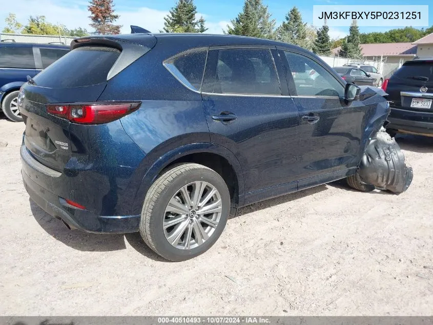 2023 Mazda Cx-5 2.5 Turbo Signature VIN: JM3KFBXY5P0231251 Lot: 40510493