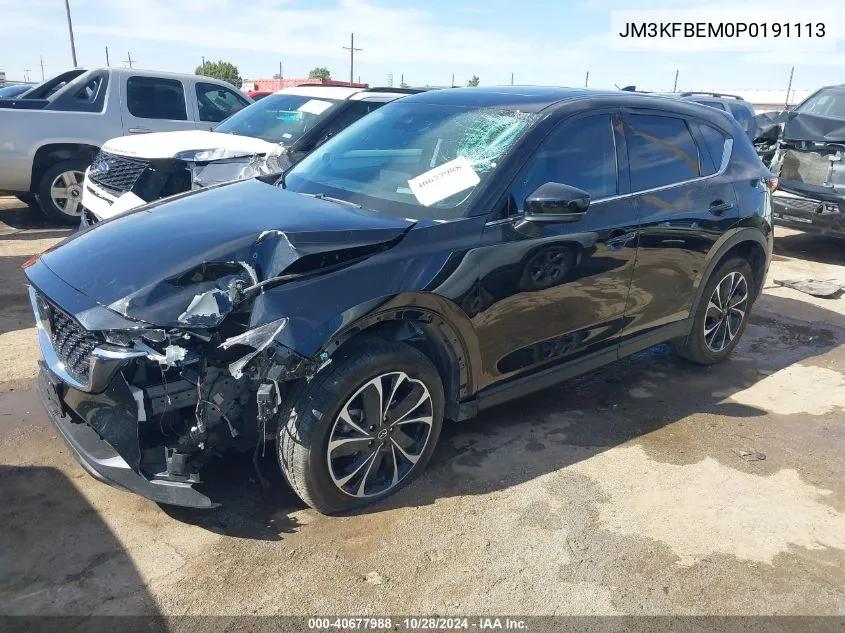 2023 Mazda Cx-5 2.5 S Premium Plus VIN: JM3KFBEM0P0191113 Lot: 40677988