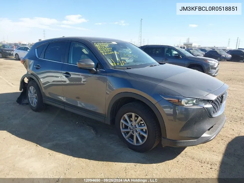 2024 Mazda Cx-5 VIN: JM3KFBCL0R0518851 Lot: 12094650