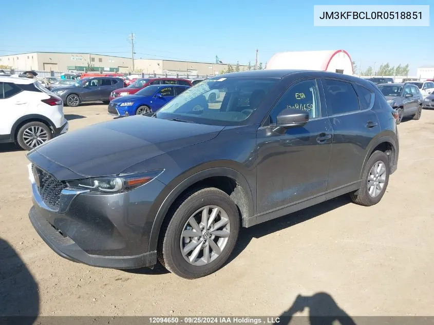 2024 Mazda Cx-5 VIN: JM3KFBCL0R0518851 Lot: 12094650