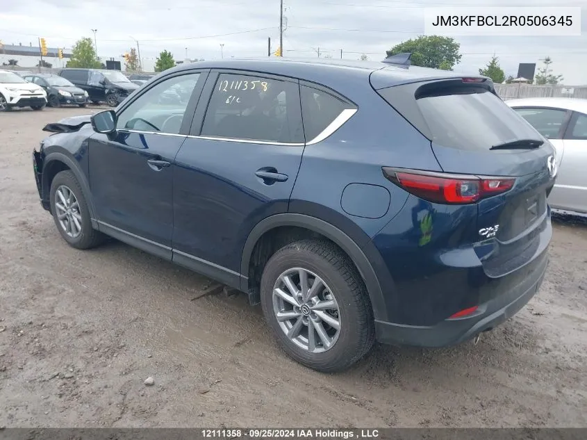 2024 Mazda Cx-5 VIN: JM3KFBCL2R0506345 Lot: 12111358