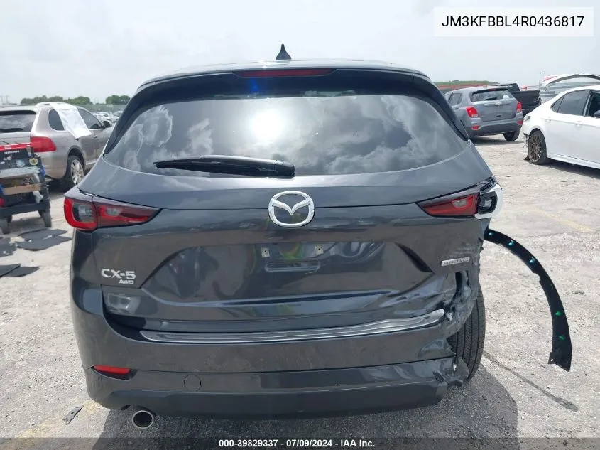 2024 Mazda Cx-5 2.5 S Select VIN: JM3KFBBL4R0436817 Lot: 39829337