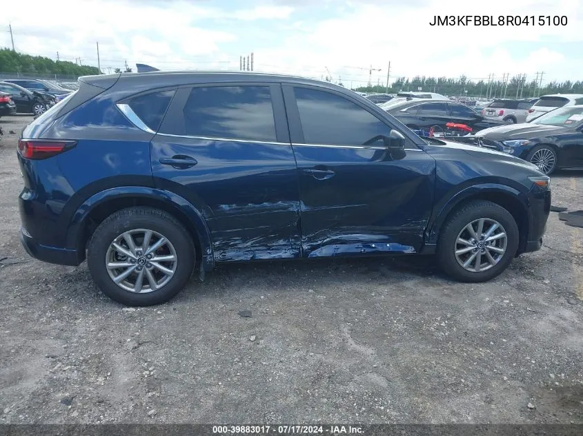 2024 Mazda Cx-5 2.5 S Select VIN: JM3KFBBL8R0415100 Lot: 39883017