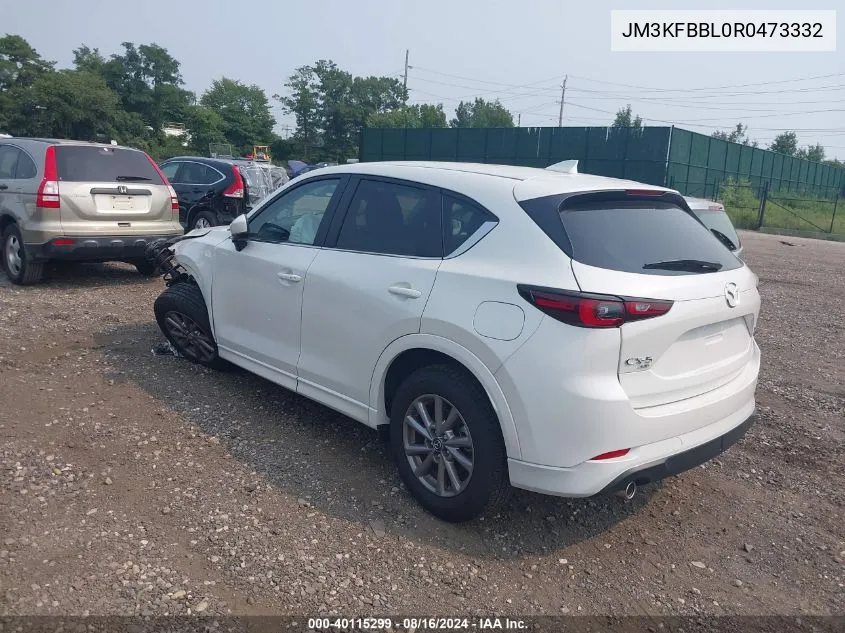 2024 Mazda Cx-5 2.5 S Select VIN: JM3KFBBL0R0473332 Lot: 40115299