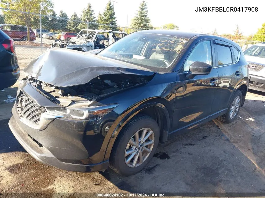 2024 Mazda Cx-5 2.5 S Select VIN: JM3KFBBL0R0417908 Lot: 40624102