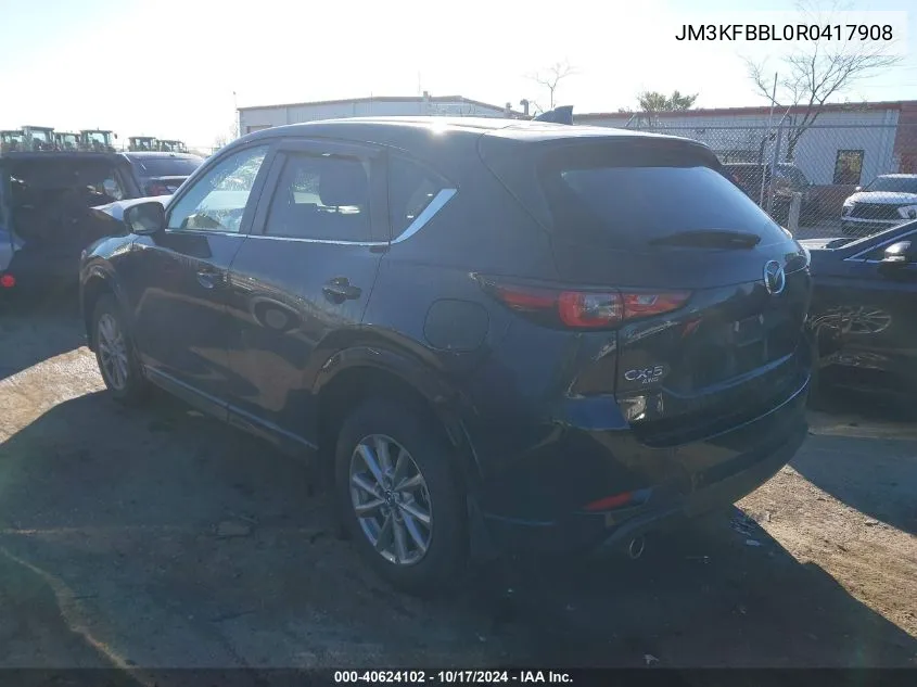 2024 Mazda Cx-5 2.5 S Select VIN: JM3KFBBL0R0417908 Lot: 40624102