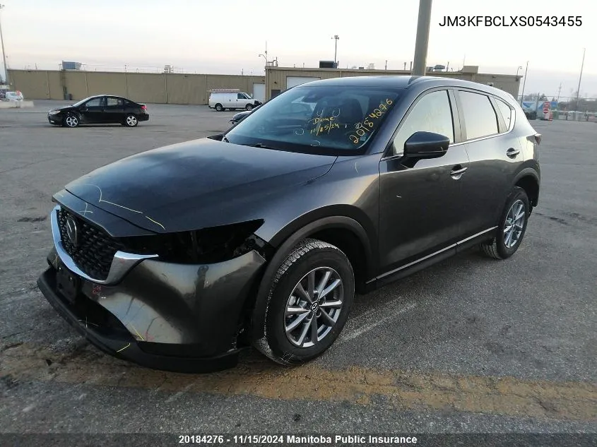 2025 Mazda Cx-5 Gs VIN: JM3KFBCLXS0543455 Lot: 20184276