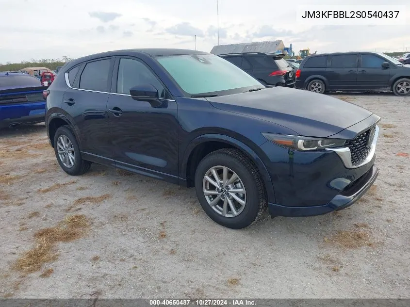 2025 Mazda Cx-5 2.5 S Select Package VIN: JM3KFBBL2S0540437 Lot: 40650487