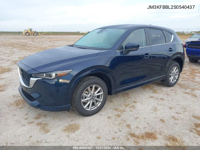 2025 Mazda Cx-5 2.5 S Select Package VIN: JM3KFBBL2S0540437 Lot: 40650487