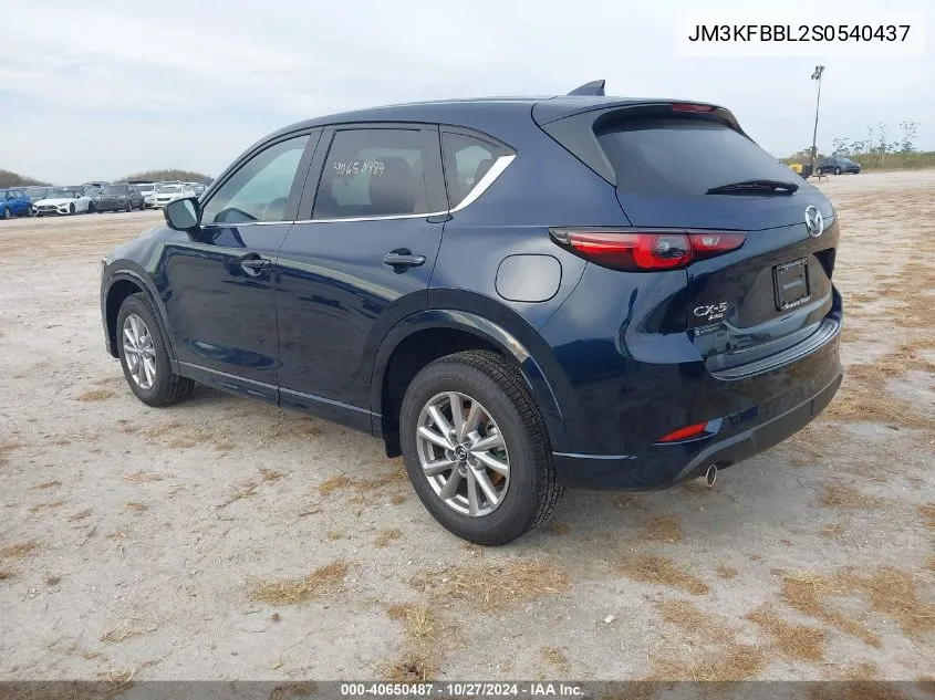 2025 Mazda Cx-5 2.5 S Select Package VIN: JM3KFBBL2S0540437 Lot: 40650487