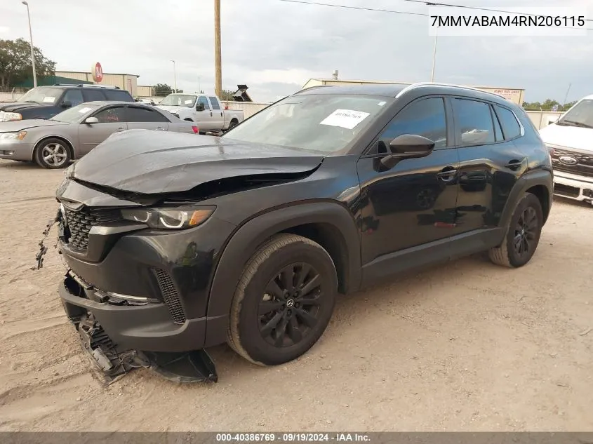 2024 Mazda Cx-50 2.5 S Select VIN: 7MMVABAM4RN206115 Lot: 40386769