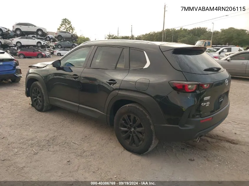 2024 Mazda Cx-50 2.5 S Select VIN: 7MMVABAM4RN206115 Lot: 40386769