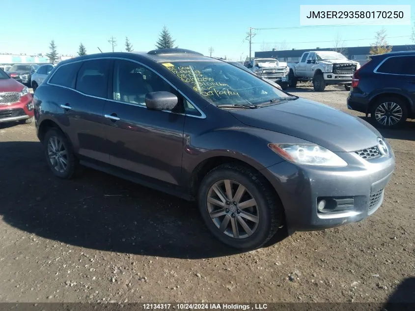 2008 Mazda Cx-7 VIN: JM3ER293580170250 Lot: 12134317