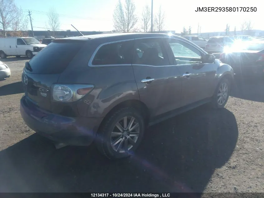 2008 Mazda Cx-7 VIN: JM3ER293580170250 Lot: 12134317