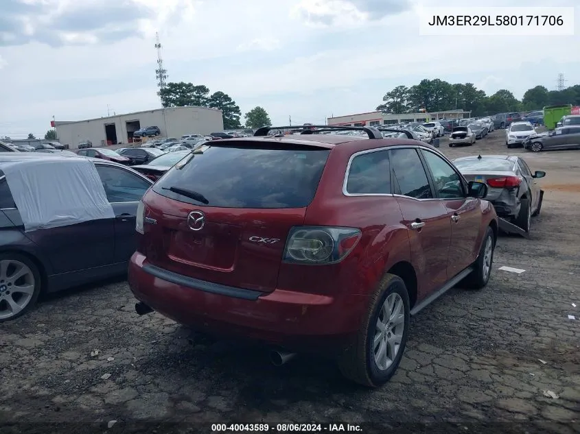 JM3ER29L580171706 2008 Mazda Cx-7 Grand Touring