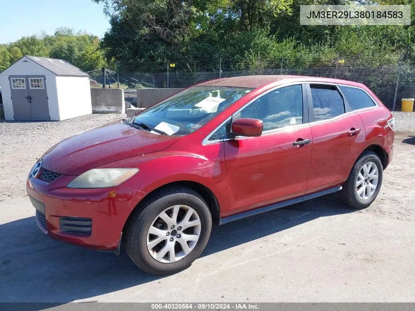 2008 Mazda Cx-7 Sport VIN: JM3ER29L380184583 Lot: 40320564