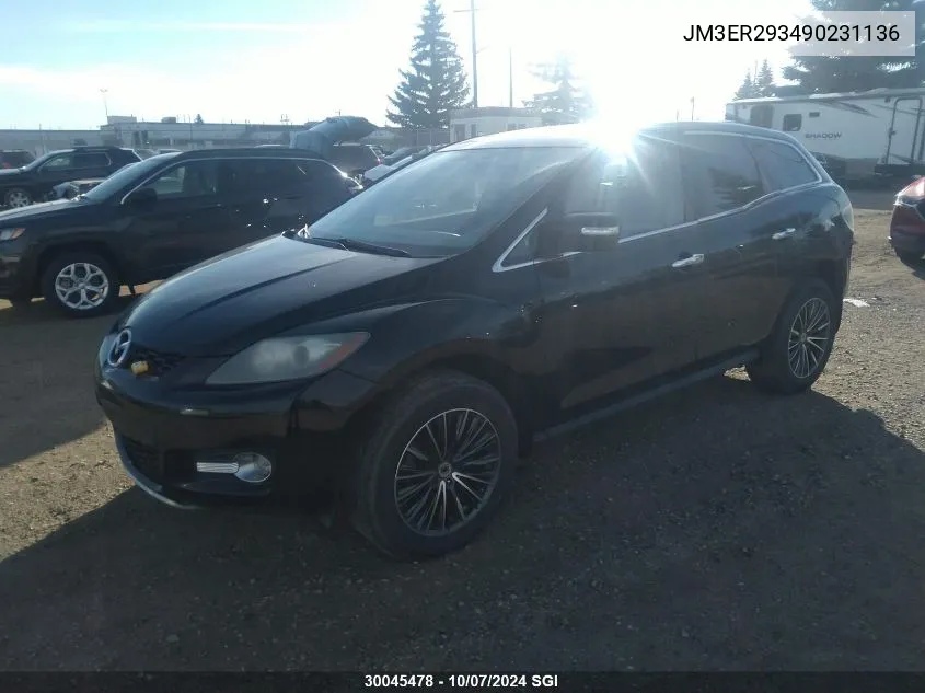 2009 Mazda Cx-7 VIN: JM3ER293490231136 Lot: 30045478