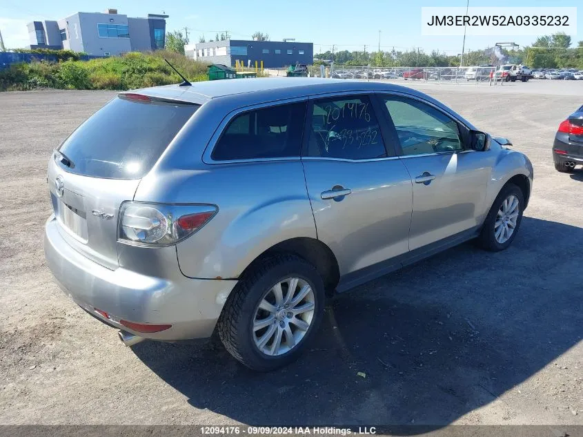 2010 Mazda Cx-7 VIN: JM3ER2W52A0335232 Lot: 12094176