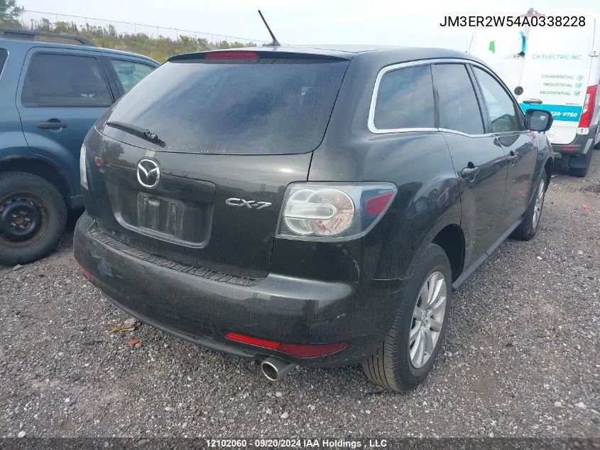 2010 Mazda Cx-7 VIN: JM3ER2W54A0338228 Lot: 12102060