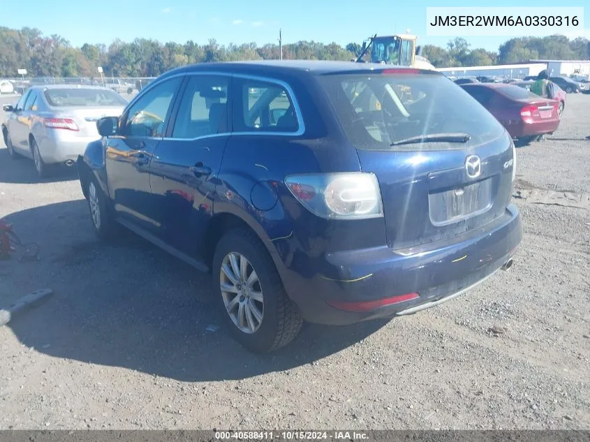 2010 Mazda Cx-7 I Sv VIN: JM3ER2WM6A0330316 Lot: 40588411